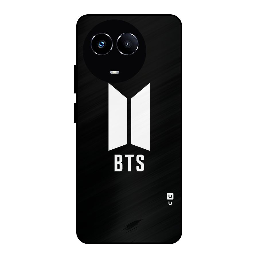 BTS Logo Black Metal Back Case for Realme 11 5G
