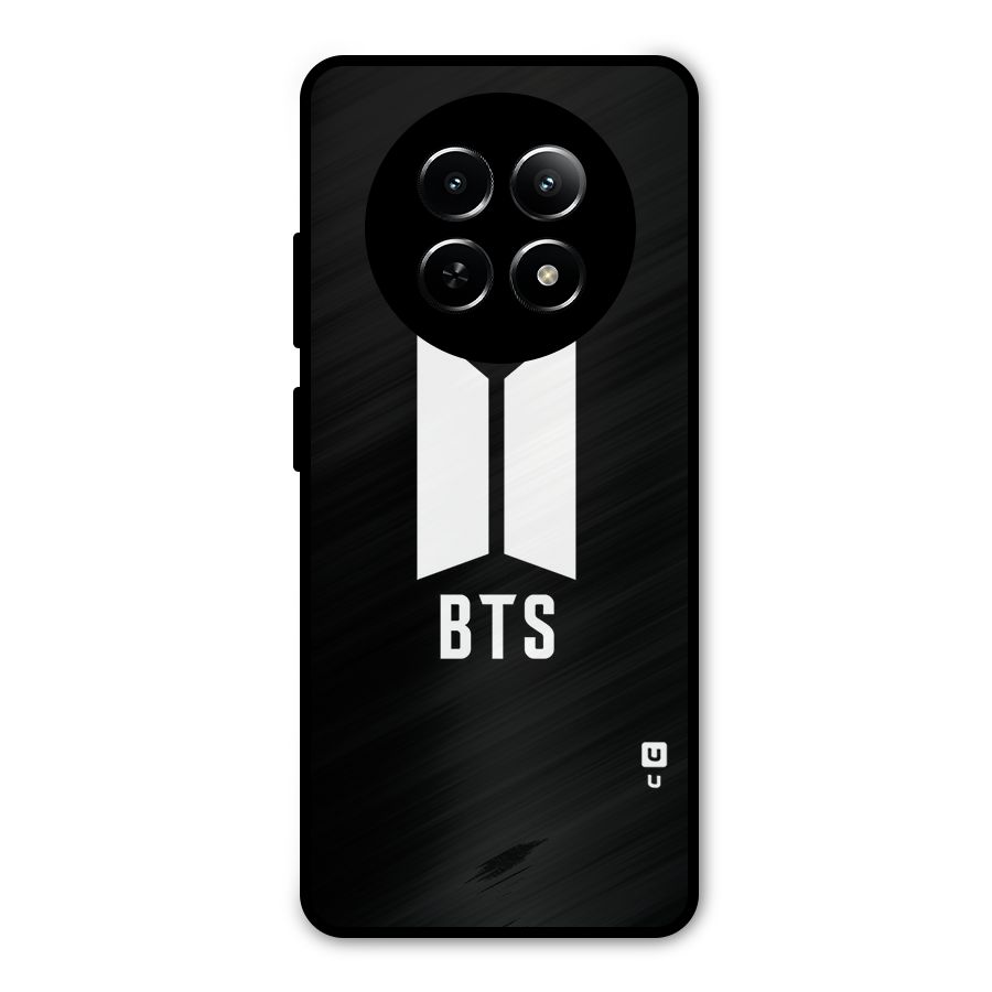BTS Logo Black Metal Back Case for Realme 12 5G