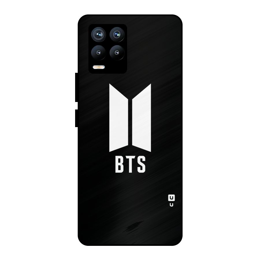 BTS Logo Black Metal Back Case for Realme 8 Pro