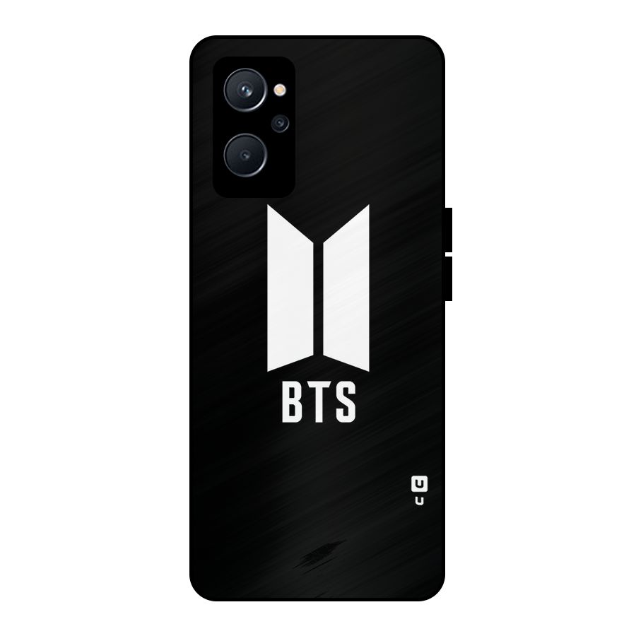 BTS Logo Black Metal Back Case for Realme 9i 5G