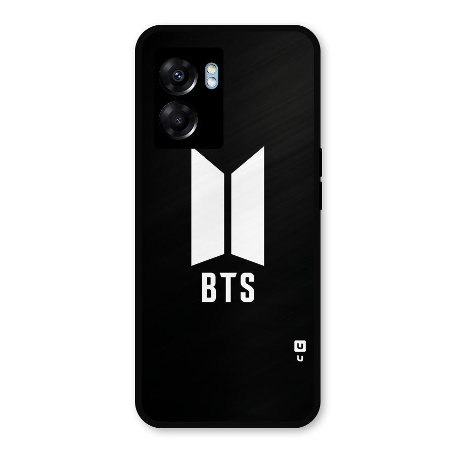BTS Logo Black Metal Back Case for Realme Narzo 50 5G