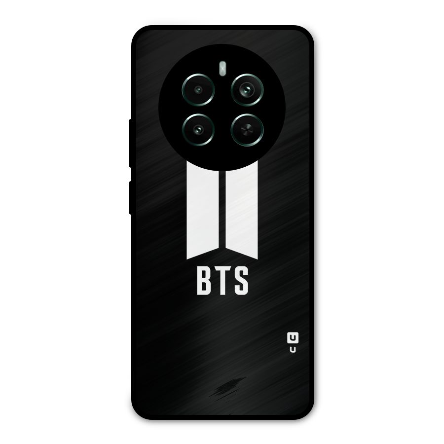 BTS Logo Black Metal Back Case for Realme Narzo 70 Pro