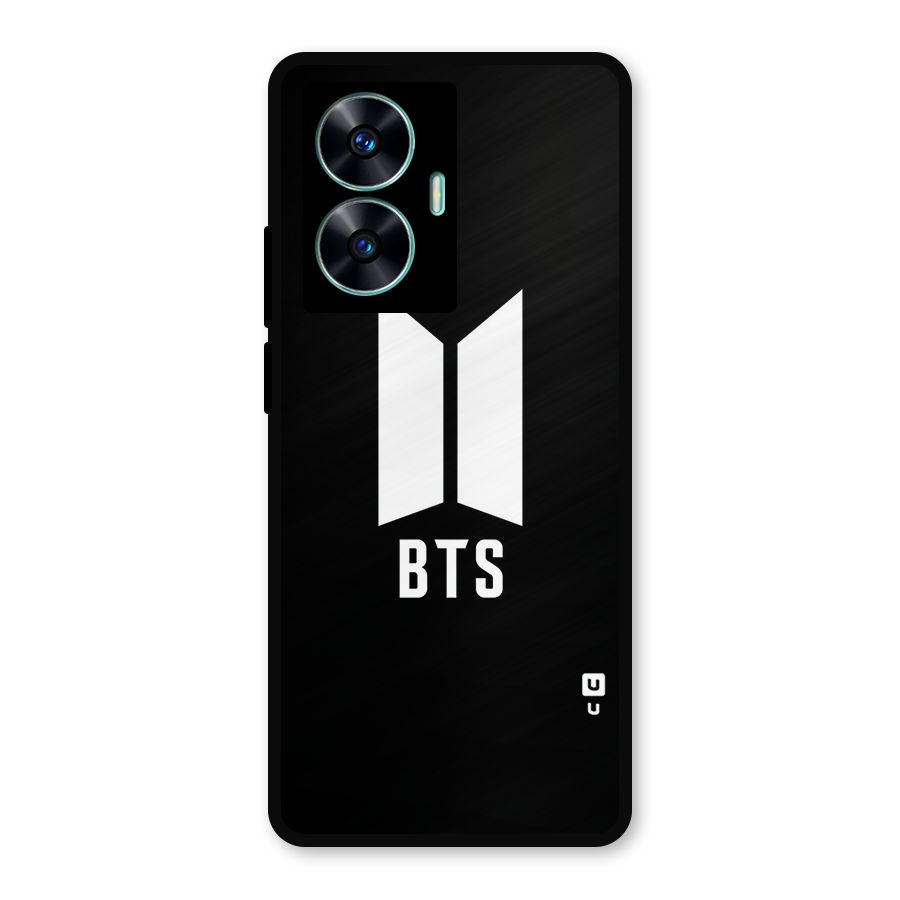BTS Logo Black Metal Back Case for Realme Narzo N55