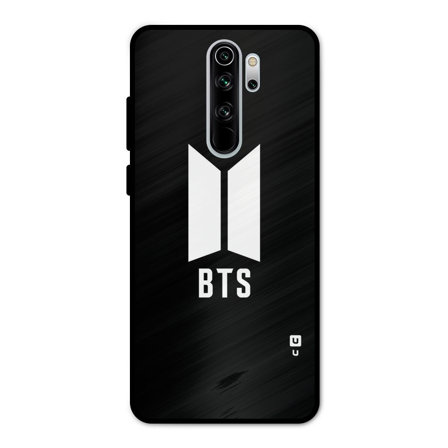BTS Logo Black Metal Back Case for Redmi Note 8 Pro