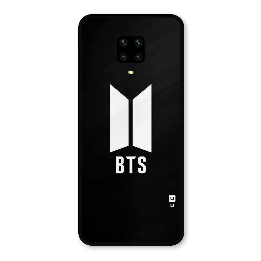 BTS Logo Black Metal Back Case for Redmi Note 9 Pro