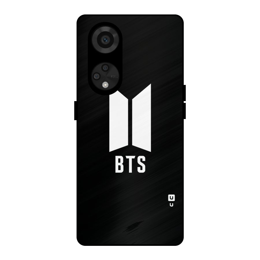 BTS Logo Black Metal Back Case for Reno8 T 5G