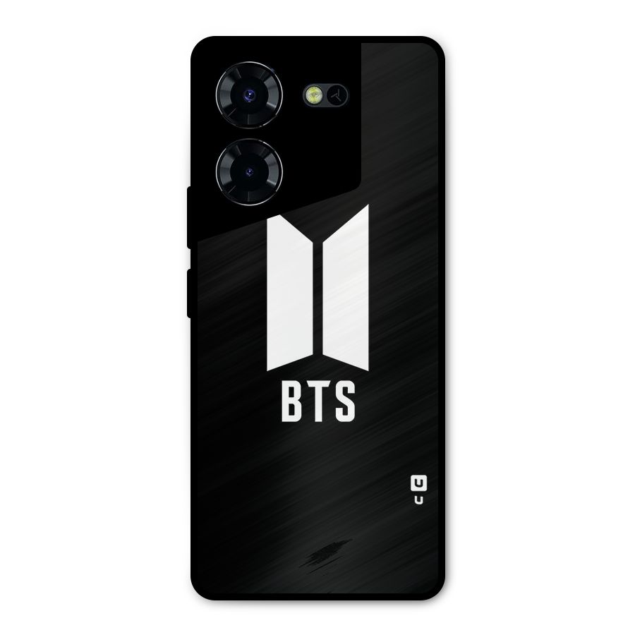 BTS Logo Black Metal Back Case for Tecno Pova 5 Pro 5G
