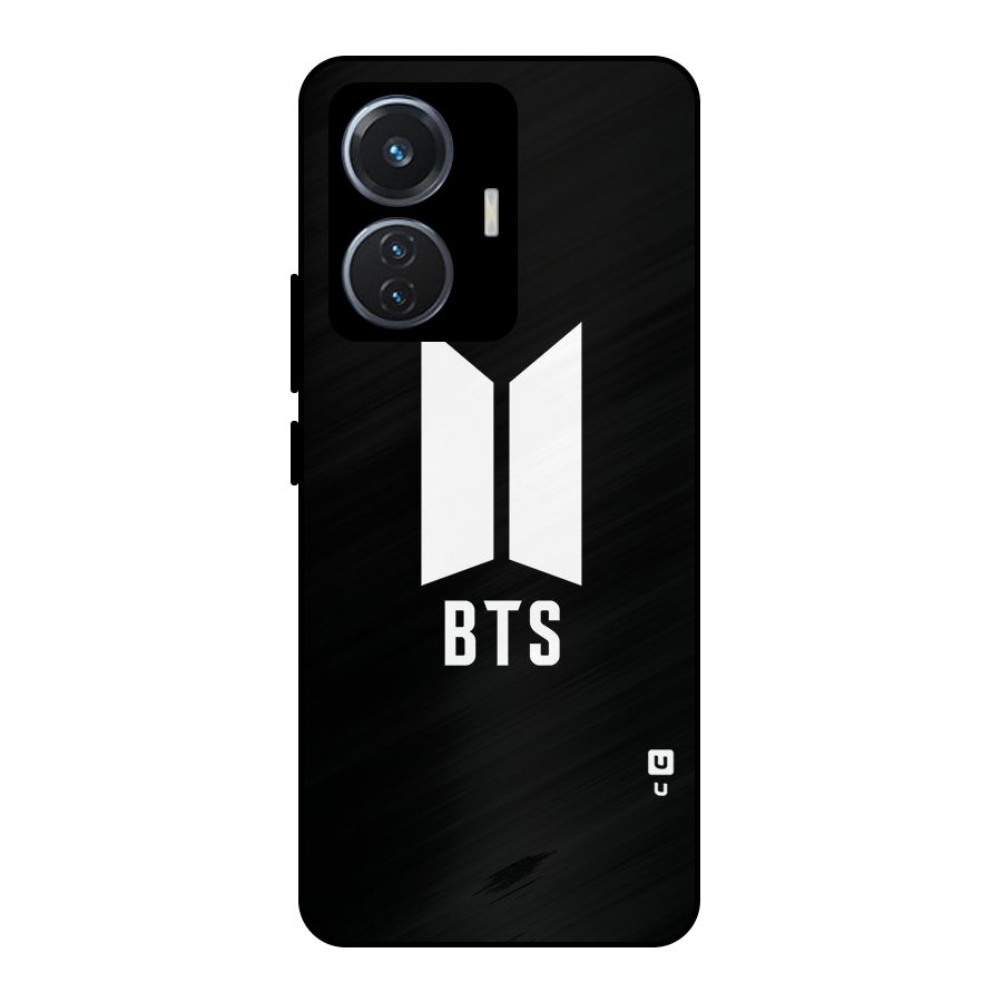 BTS Logo Black Metal Back Case for Vivo T1 44W