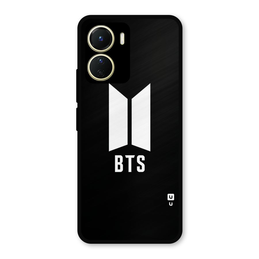 BTS Logo Black Metal Back Case for Vivo T2x