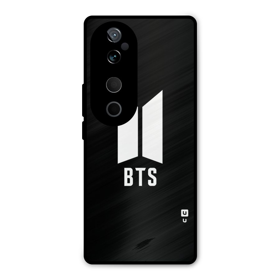 BTS Logo Black Metal Back Case for Vivo T3 Ultra