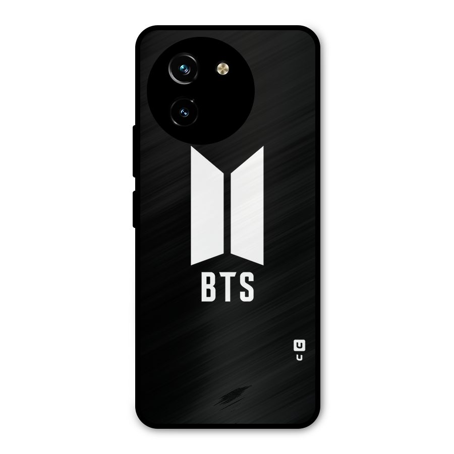 BTS Logo Black Metal Back Case for Vivo T3x