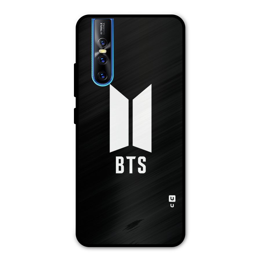 BTS Logo Black Metal Back Case for Vivo V15 Pro