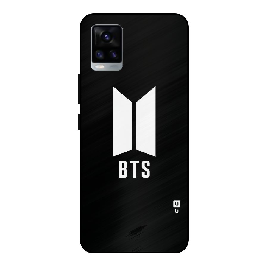 BTS Logo Black Metal Back Case for Vivo V20 2021