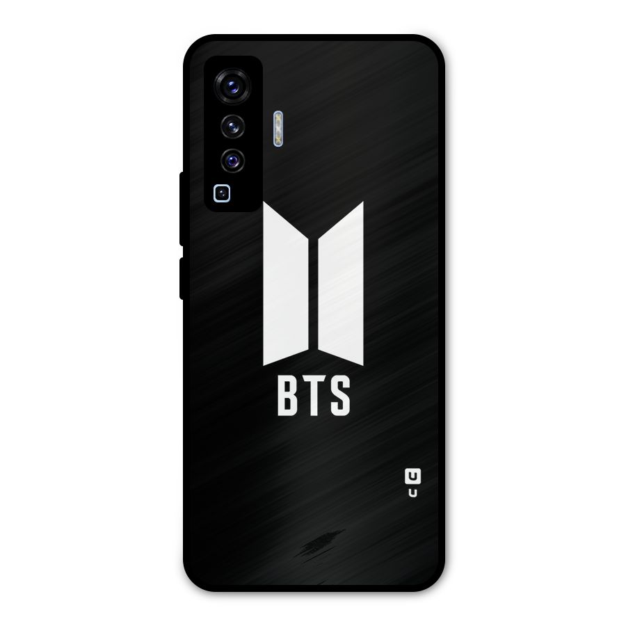 BTS Logo Black Metal Back Case for Vivo X50