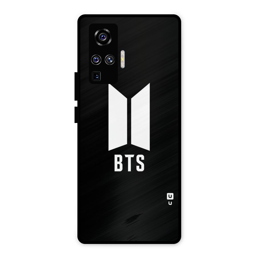 BTS Logo Black Metal Back Case for Vivo X50 Pro