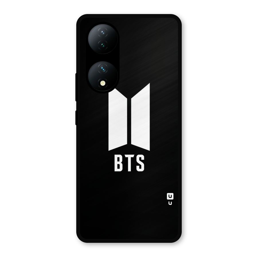 BTS Logo Black Metal Back Case for Vivo Y100