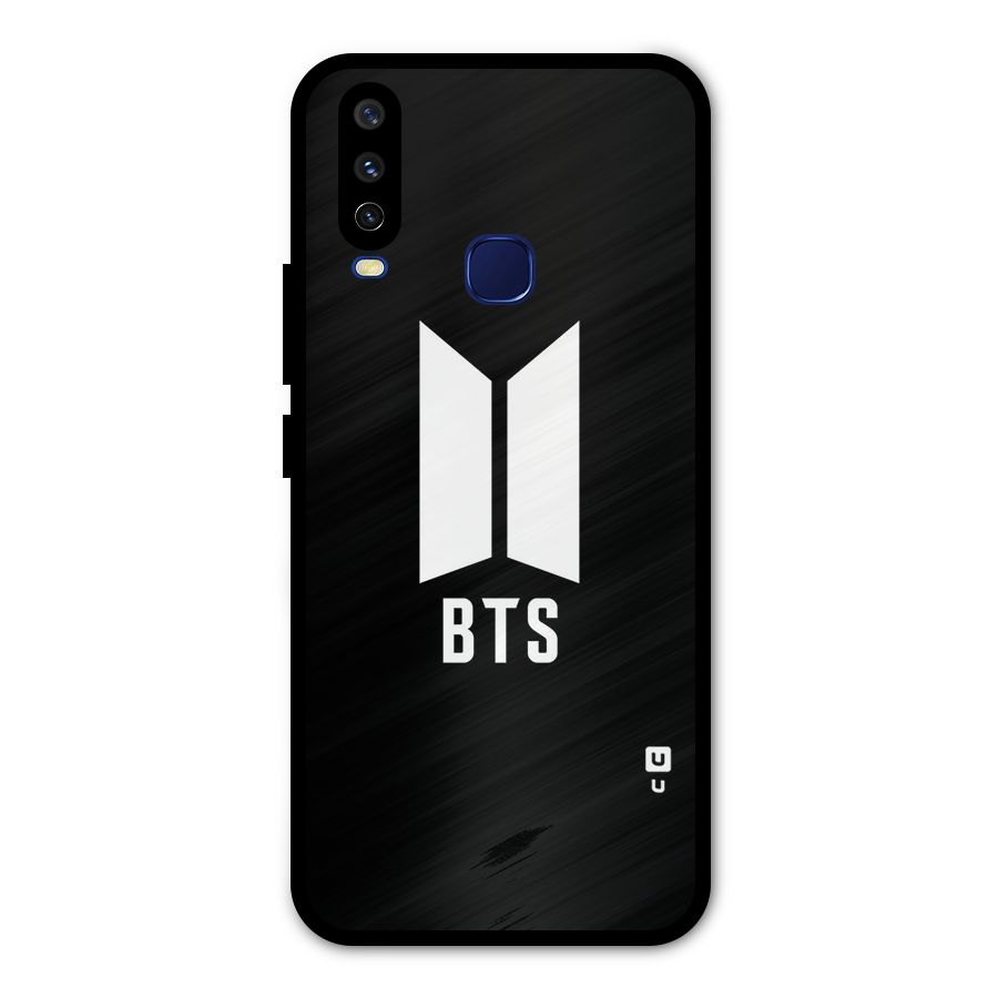 BTS Logo Black Metal Back Case for Vivo Y15