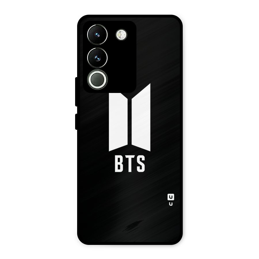 BTS Logo Black Metal Back Case for Vivo Y200