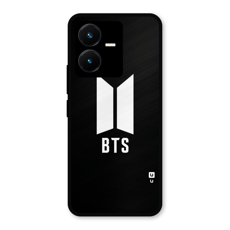 BTS Logo Black Metal Back Case for Vivo Y22
