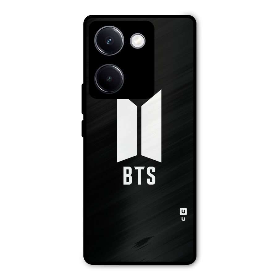 BTS Logo Black Metal Back Case for Vivo Y300 Plus