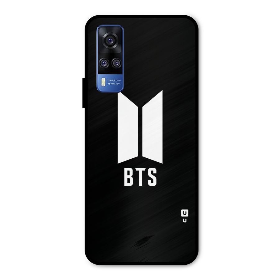 BTS Logo Black Metal Back Case for Vivo Y31
