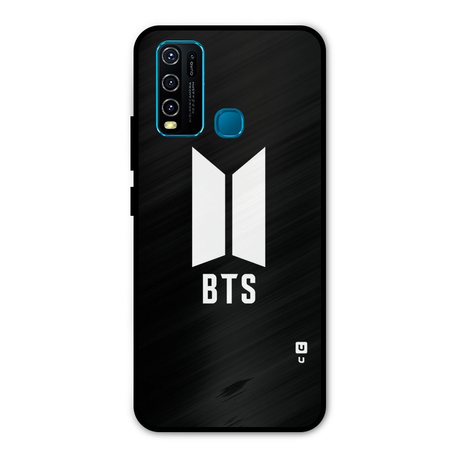 BTS Logo Black Metal Back Case for Vivo Y50