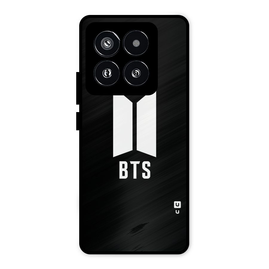 BTS Logo Black Metal Back Case for Xiaomi 14 Pro
