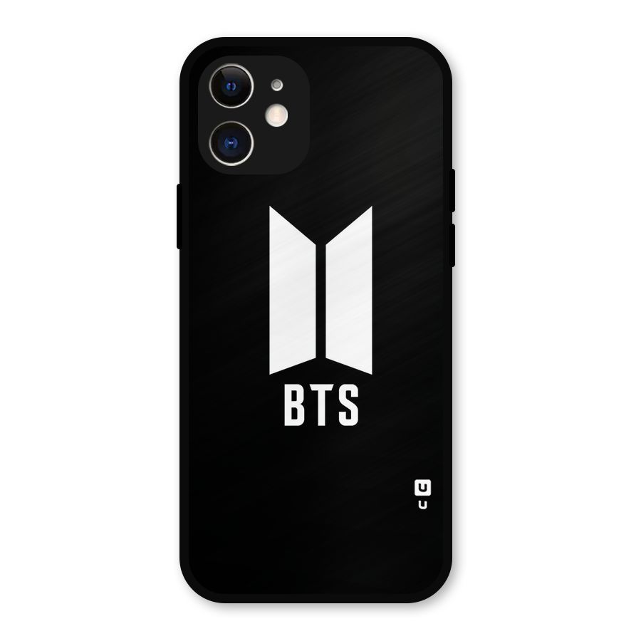 BTS Logo Black Metal Back Case for iPhone 12