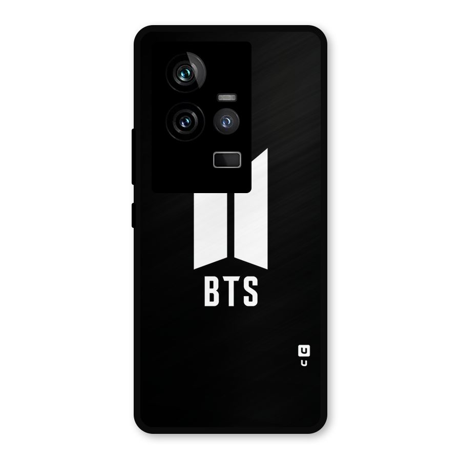 BTS Logo Black Metal Back Case for iQOO 11 5G