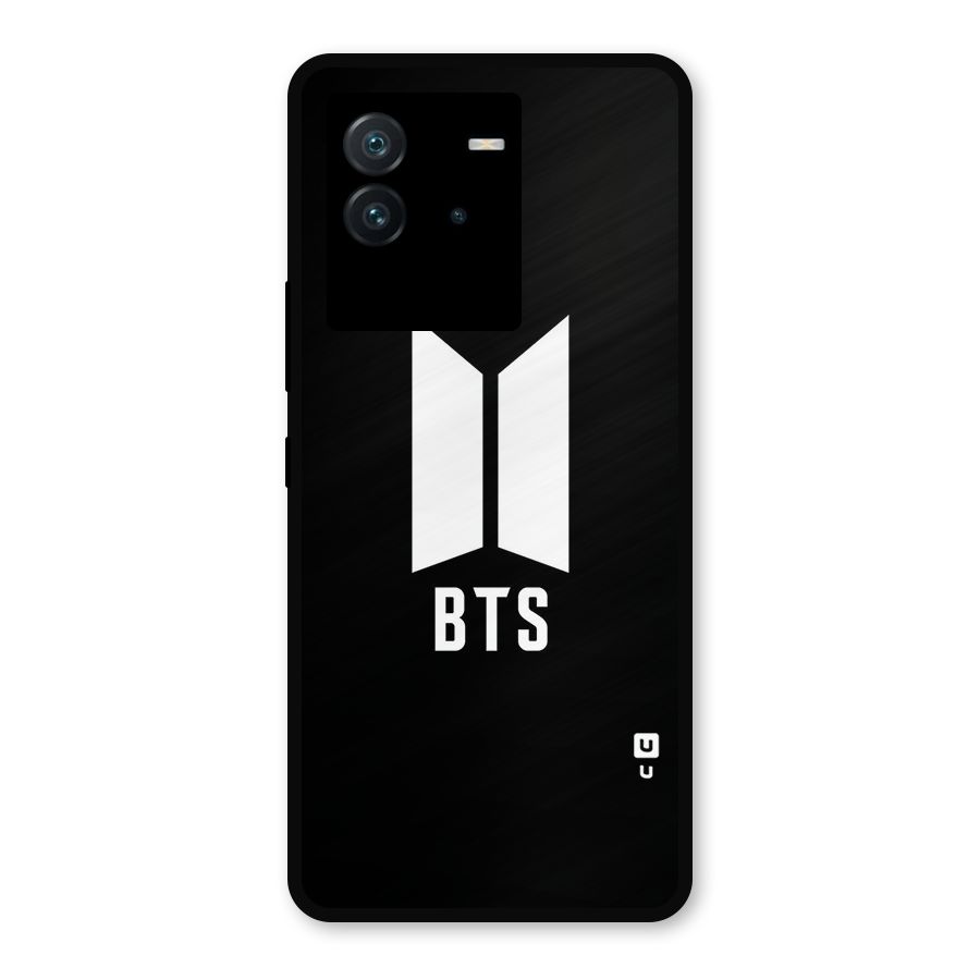 BTS Logo Black Metal Back Case for iQOO Neo 6 5G