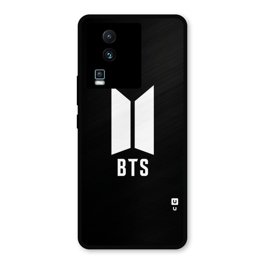BTS Logo Black Metal Back Case for iQOO Neo 7 Pro