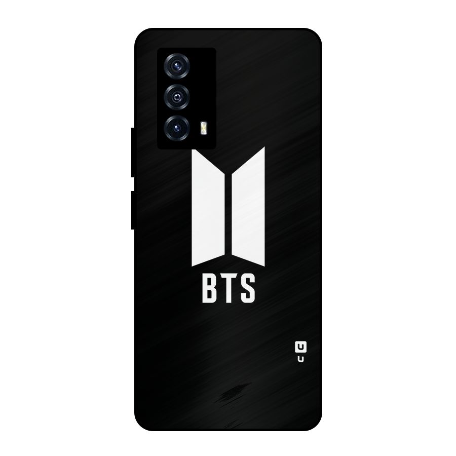 BTS Logo Black Metal Back Case for iQOO Z5