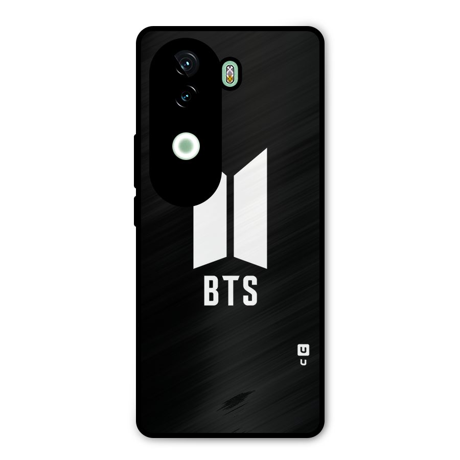 BTS Logo Black Metal Back Case for iQOO Z9s