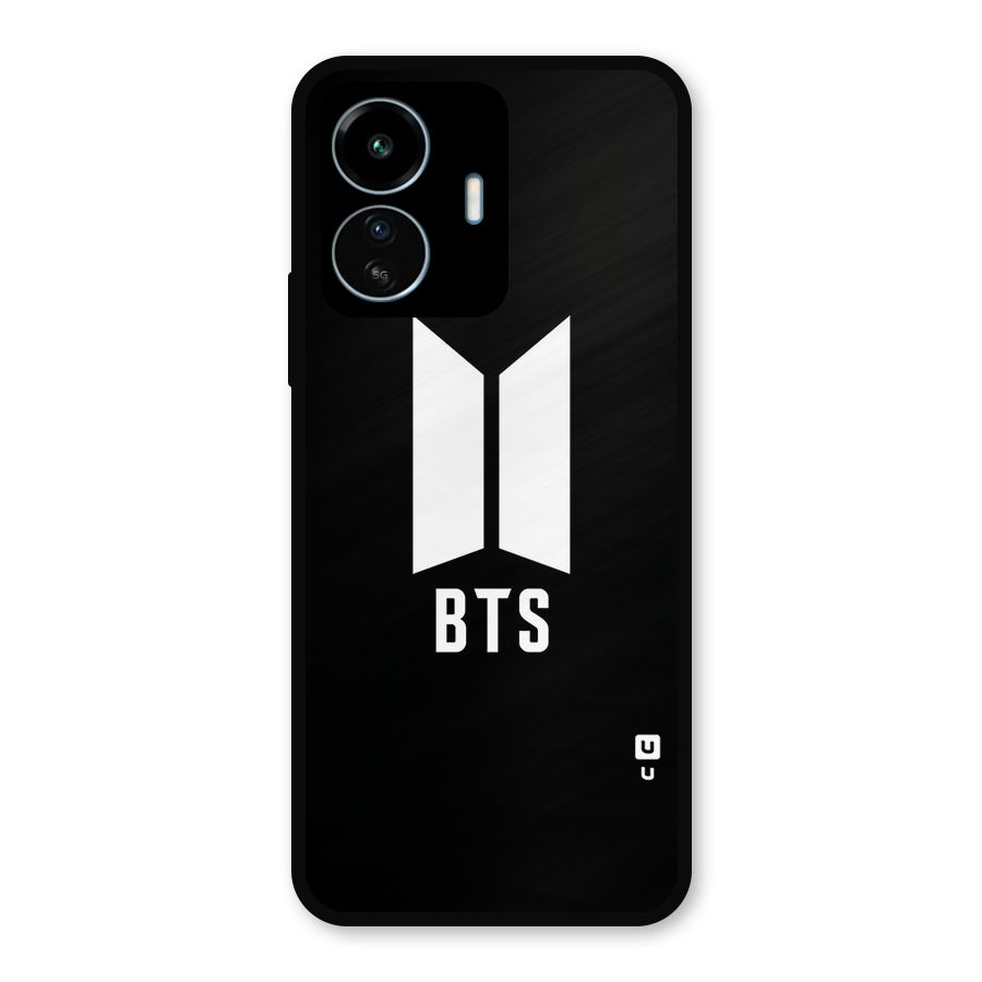 BTS Logo Black Metal Back Case for vivo iQOO Z6 Lite 5G