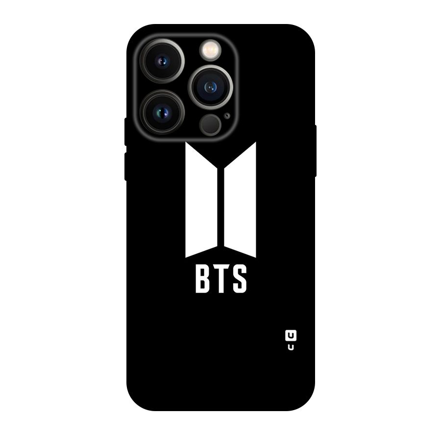 BTS Logo Black Original Polycarbonate Back Case for iPhone 14 Pro
