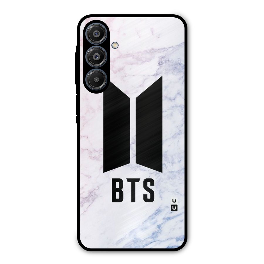 BTS Logo Marble Print Metal Back Case for Galaxy A16 5G