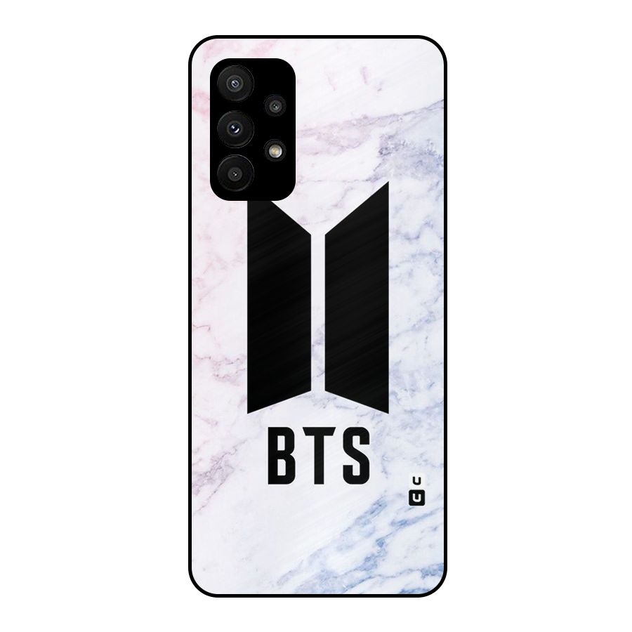 BTS Logo Marble Print Metal Back Case for Galaxy A23