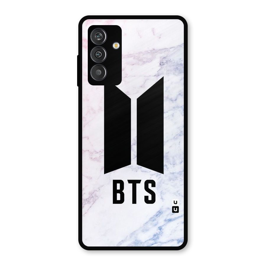 BTS Logo Marble Print Metal Back Case for Galaxy F13