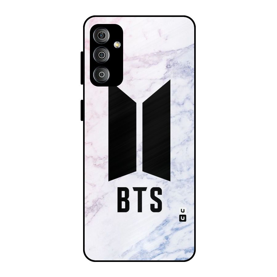 BTS Logo Marble Print Metal Back Case for Galaxy F23