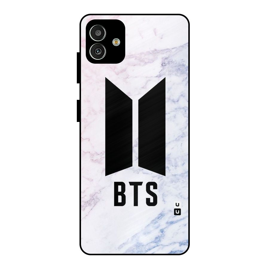 BTS Logo Marble Print Metal Back Case for Galaxy M13 5G