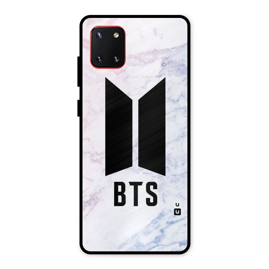 BTS Logo Marble Print Metal Back Case for Galaxy Note 10 Lite