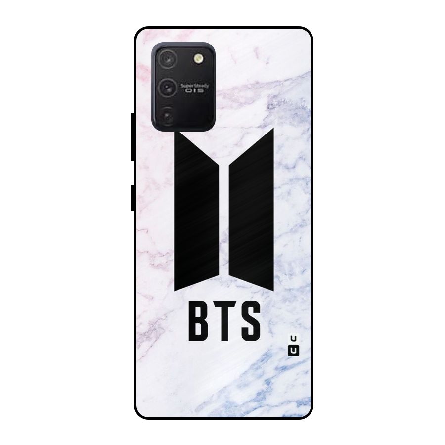 BTS Logo Marble Print Metal Back Case for Galaxy S10 Lite