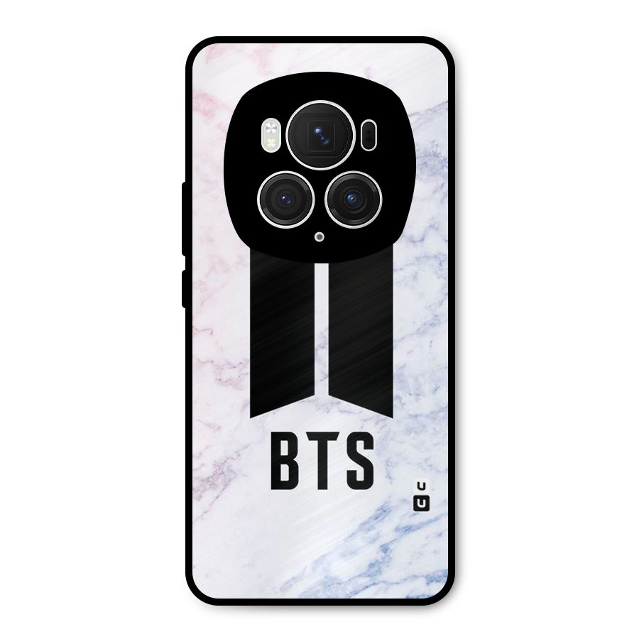 BTS Logo Marble Print Metal Back Case for Honor Magic6 Pro
