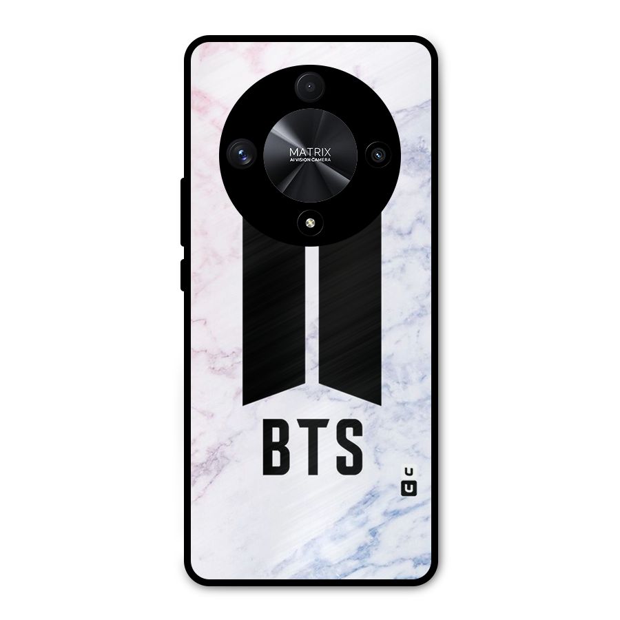 BTS Logo Marble Print Metal Back Case for Honor X9b