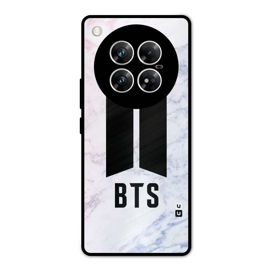 BTS Logo Marble Print Metal Back Case for Infinix Zero 40 5G
