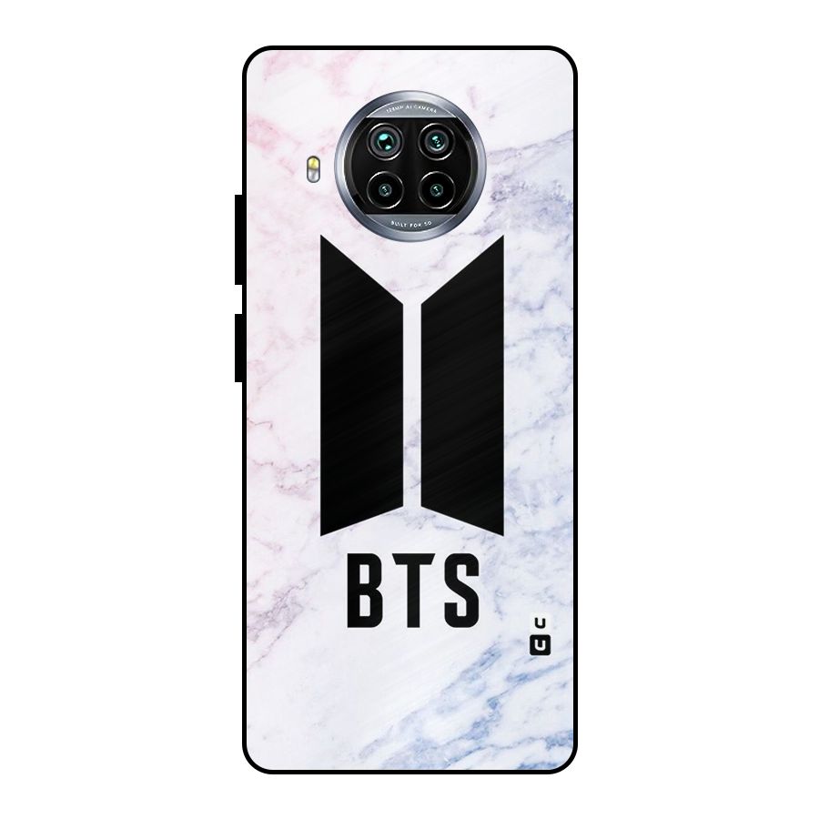 BTS Logo Marble Print Metal Back Case for Mi 10i
