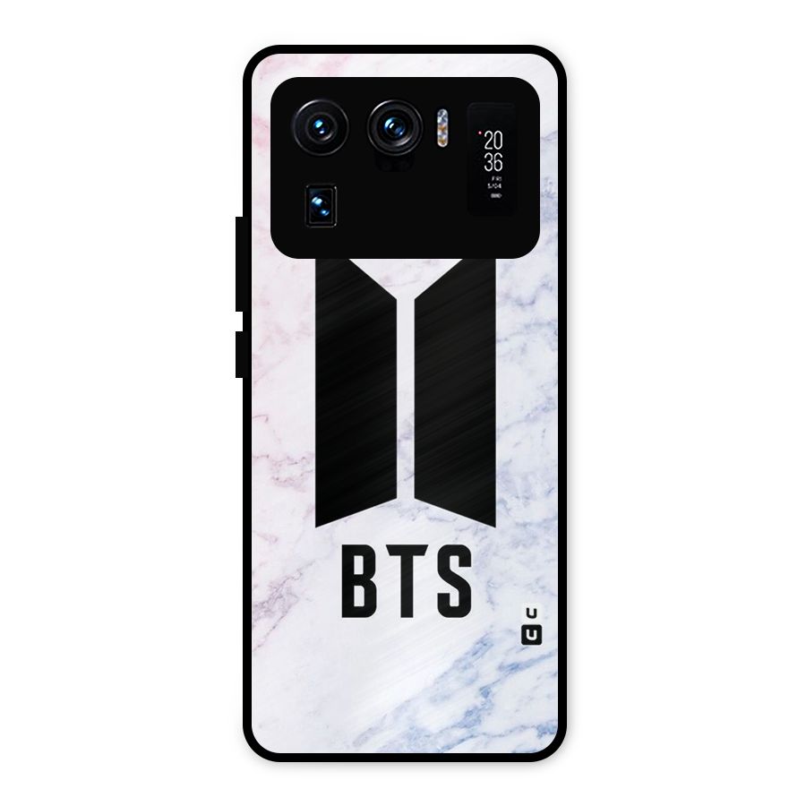 BTS Logo Marble Print Metal Back Case for Mi 11 Ultra