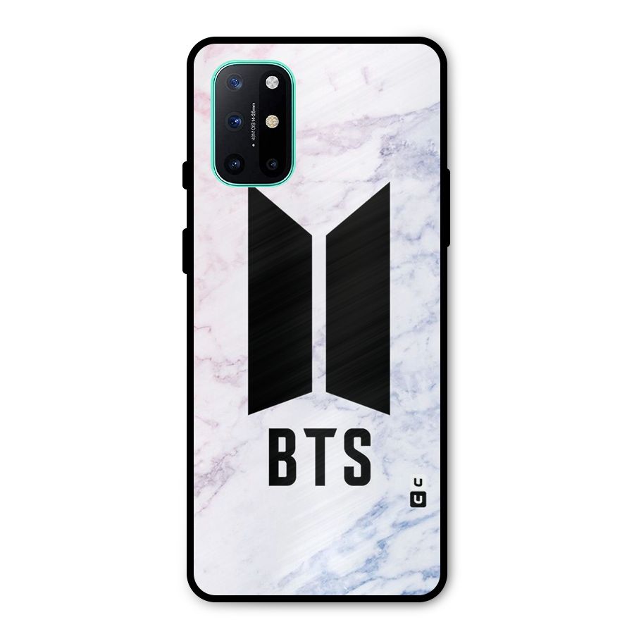 BTS Logo Marble Print Metal Back Case for OnePlus 8T
