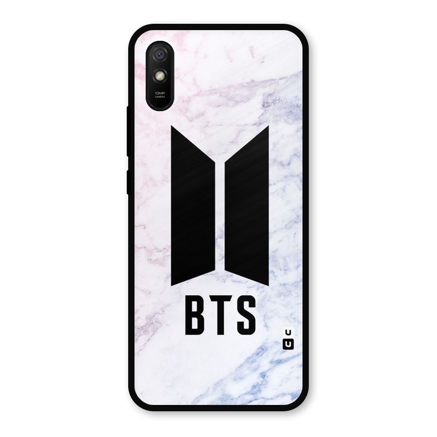 BTS Logo Marble Print Metal Back Case for Redmi 9a
