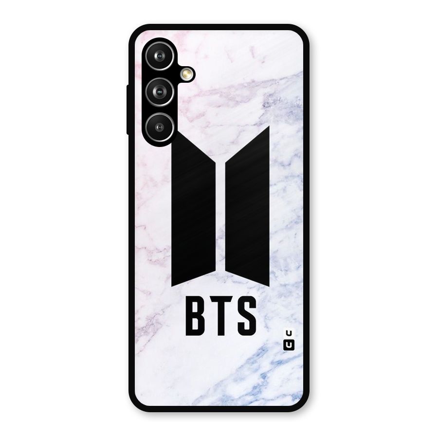BTS Logo Marble Print Metal Back Case for Samsung Galaxy M54